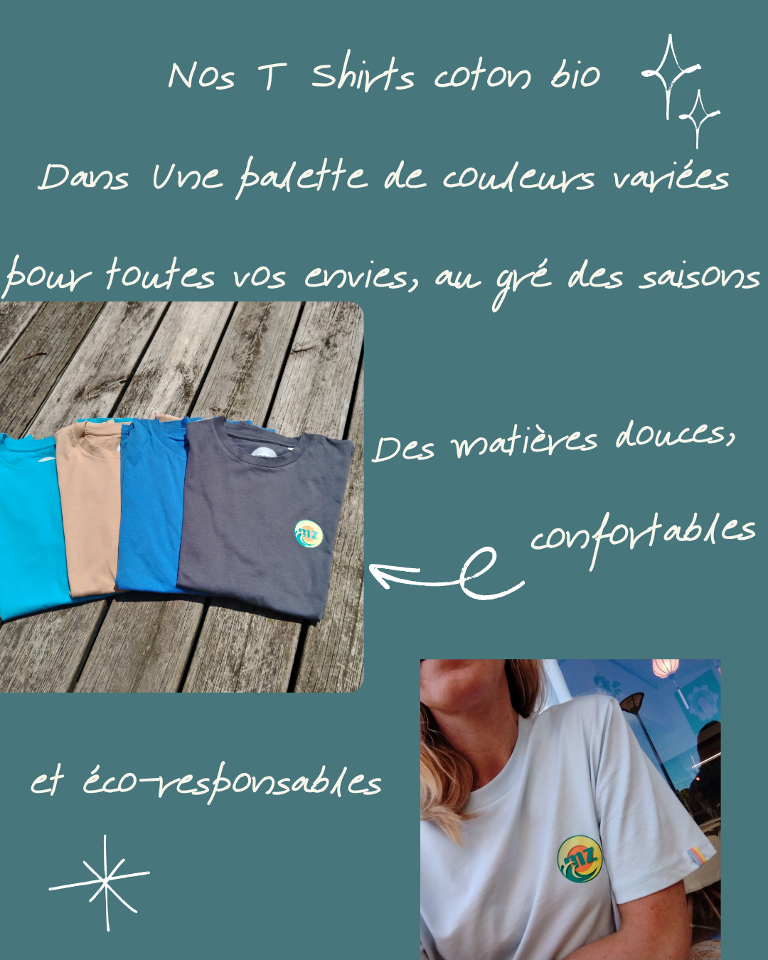T-shirt à manches courtes coton bio "Esberit" - mzo