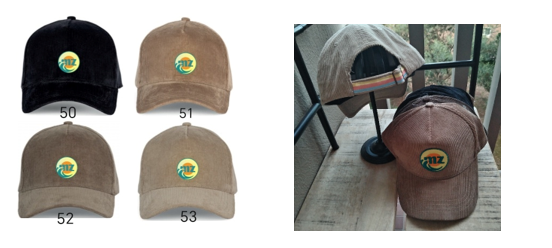 Casquette velours côtelé - brodée-  "Soubinénce" - mzo