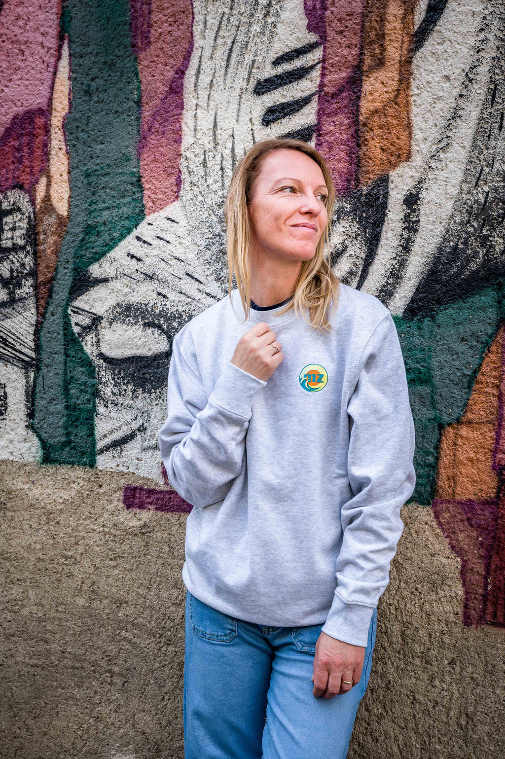 Sweat col rond coton bio "Tchampoulha" - mzo
