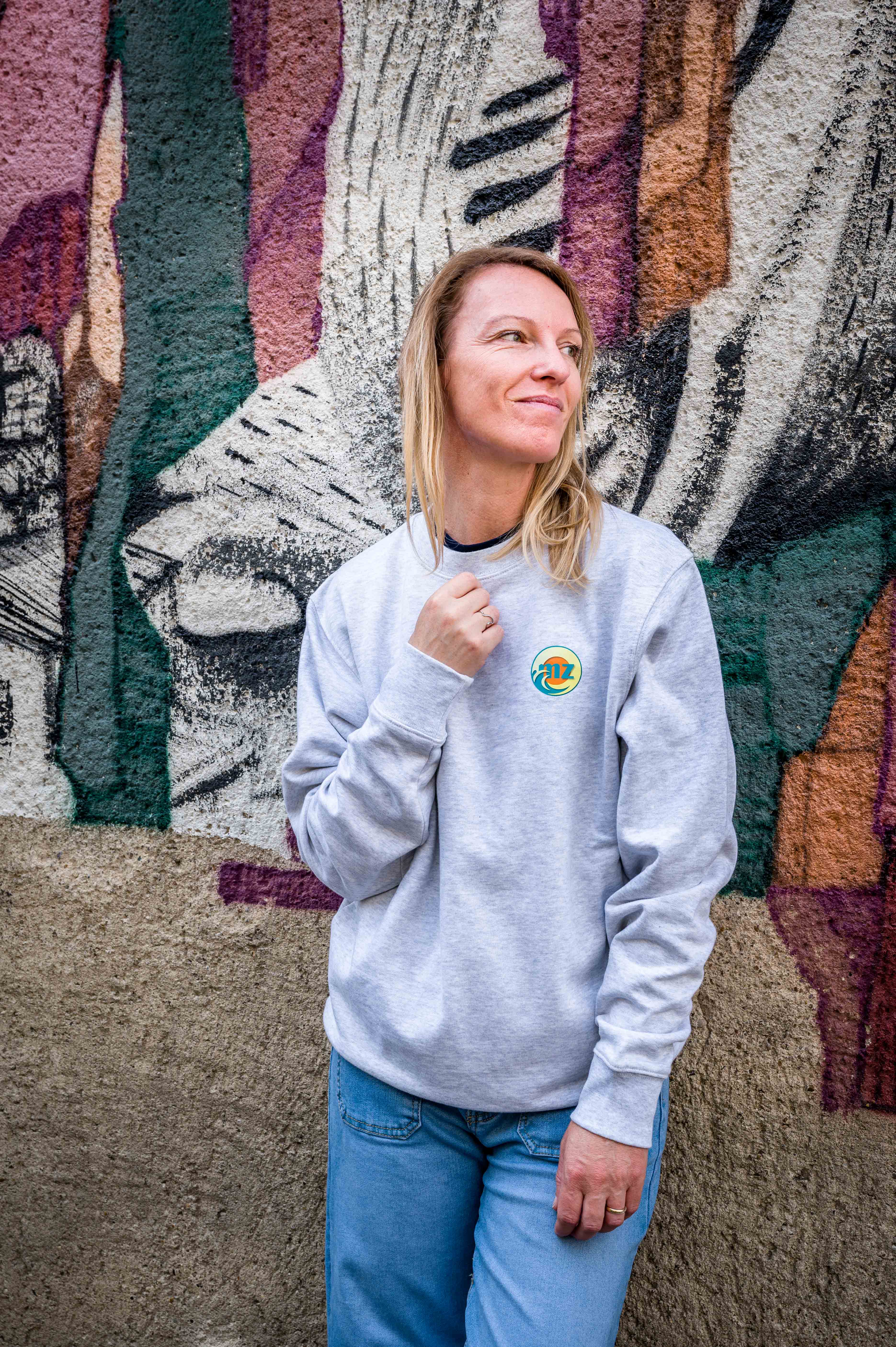 Sweat col rond coton bio "Tchampoulha" - mzo