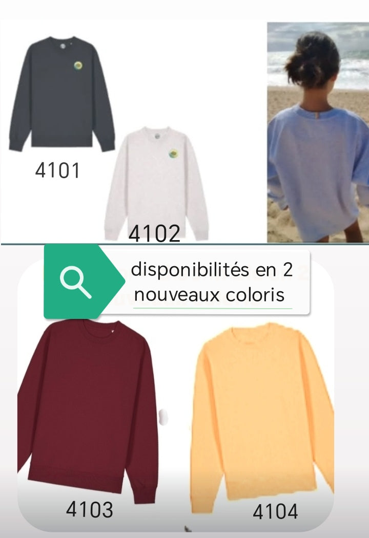 Sweat col rond coton bio "Tchampoulha" - mzo